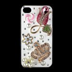 Wholesale iPhone 4 4S White Bling Crystal Diamond Case Rose